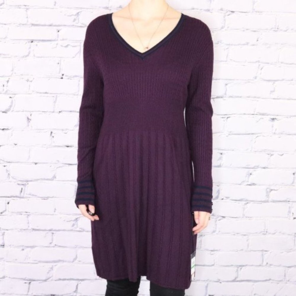 NWT Tommy Hilfiger plum knit sweater dress c2